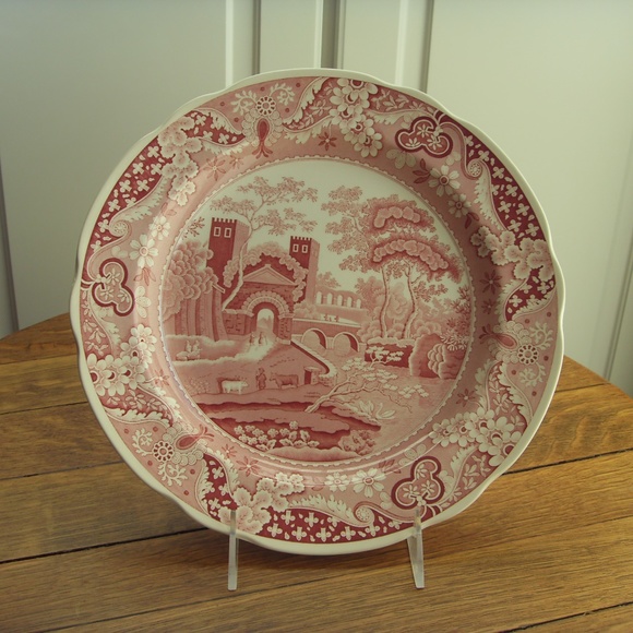 Spode Other - Red & White Plate - Spode 'Castle'